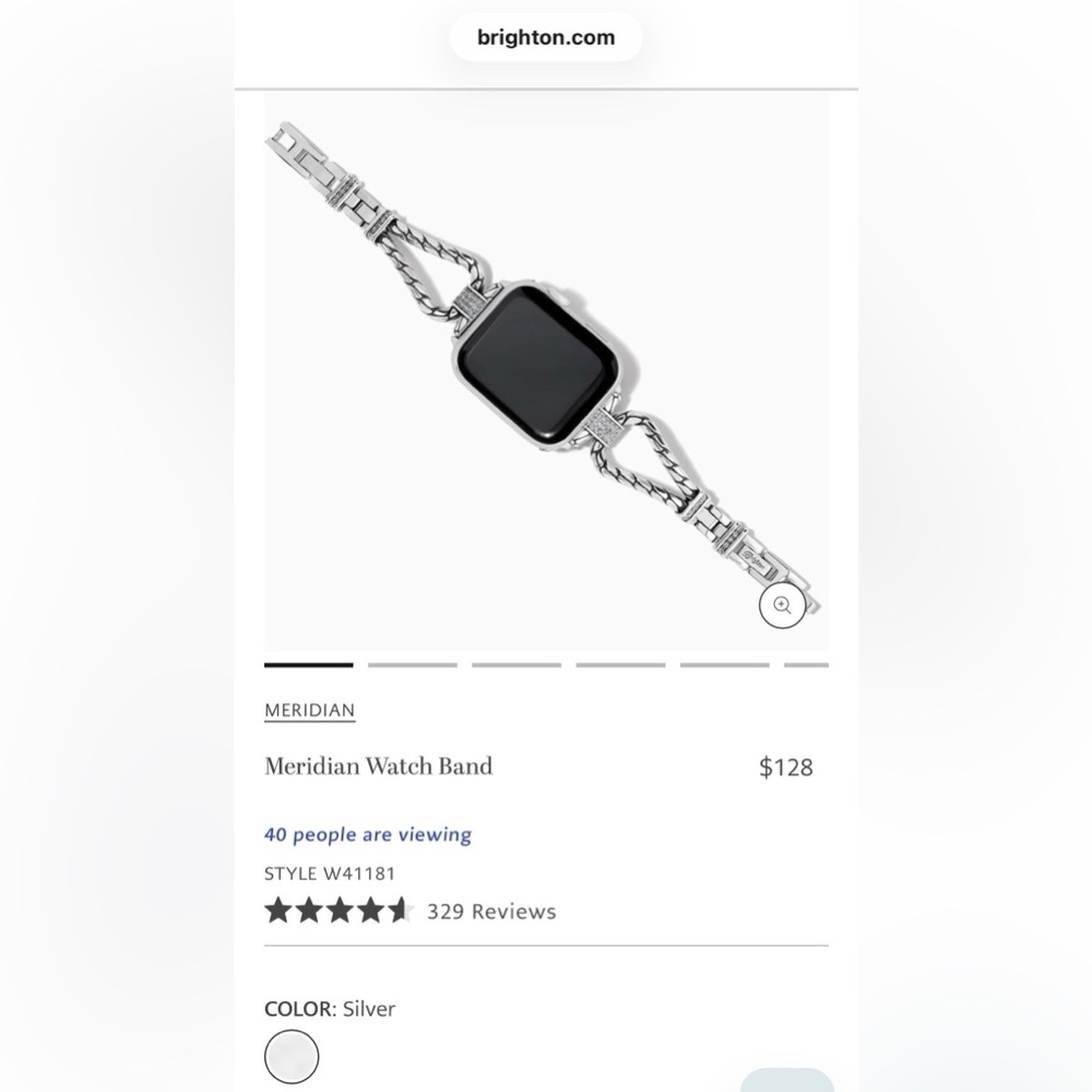 Brighton Meridian Silver Watch Band